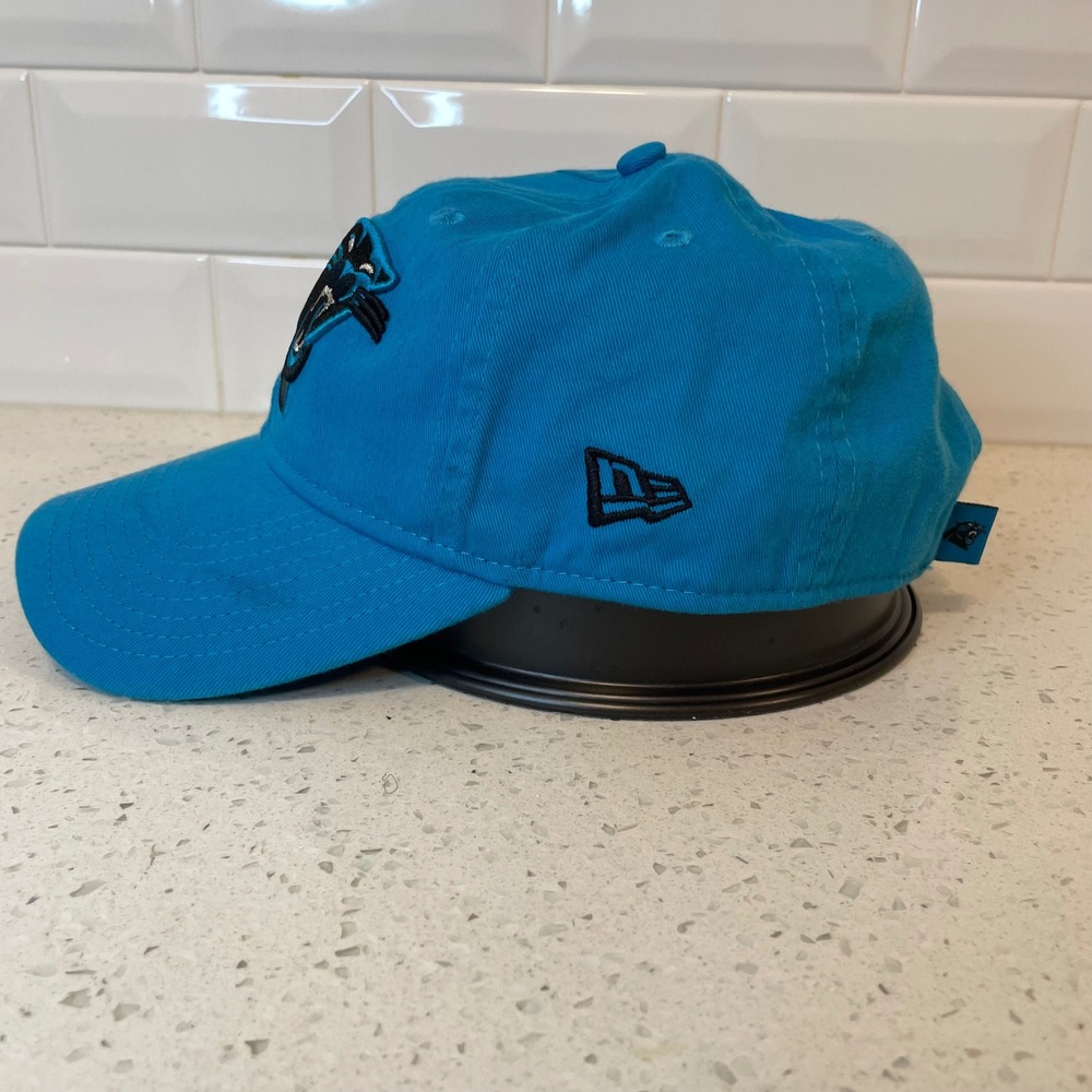 New Era 9TWENTY Carolina Panthers NFL Adjustable Strapback Hat Blue Dad Cap - Picture 2 of 4